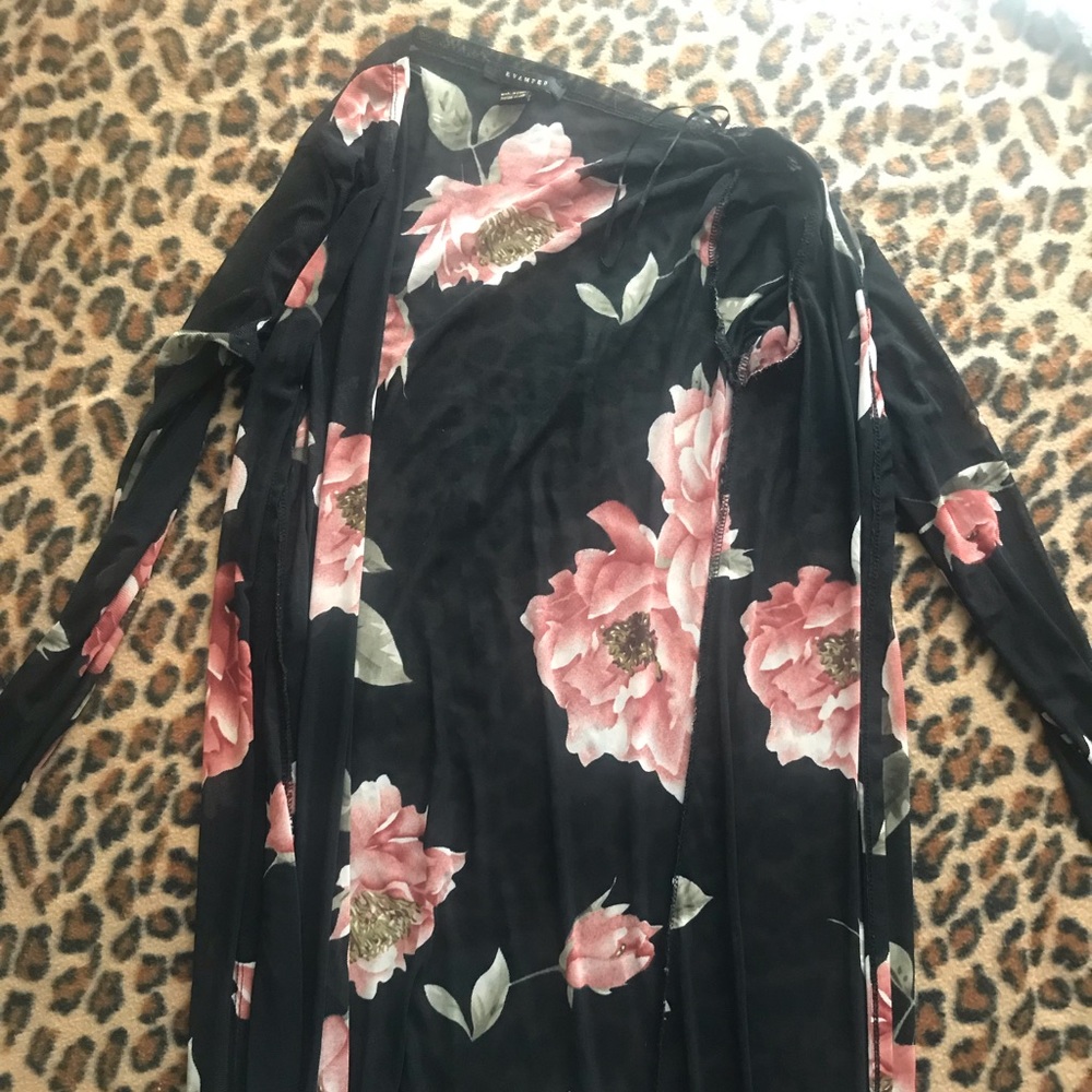 Sheer floral cover-up